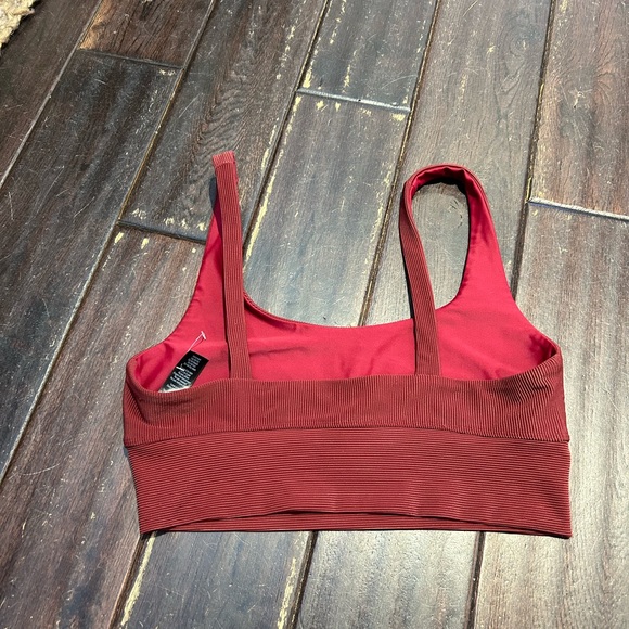 Beach Riot Red Leah Ribbed Top/Bra - Picture 3 of 3